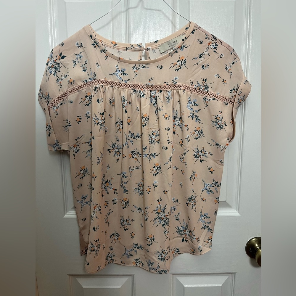 LOFT floral blouse size Small